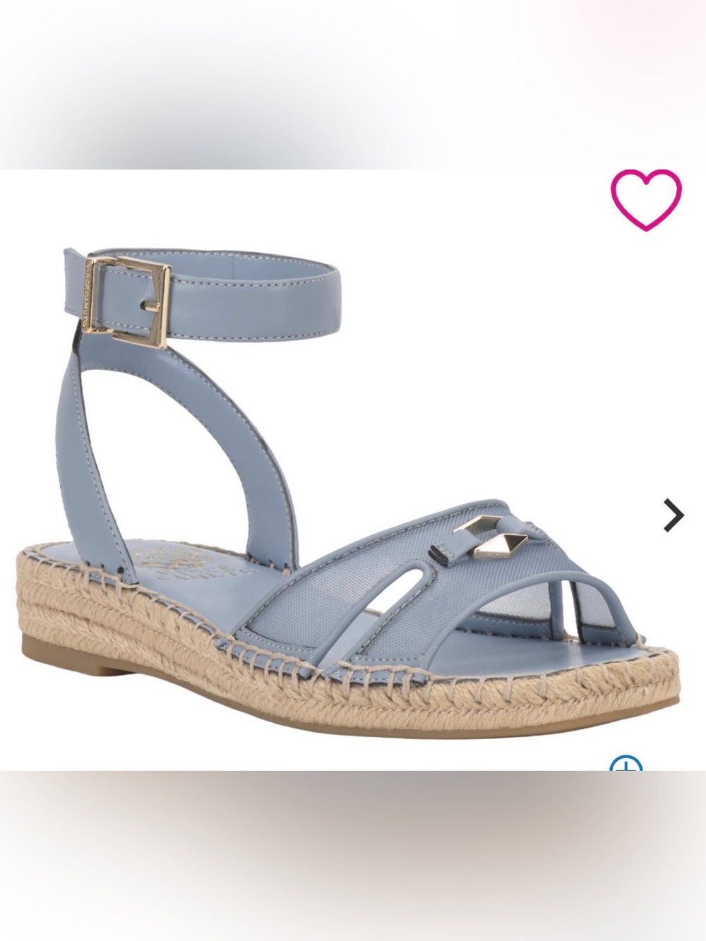 Light Blue Ankle-Strap Espadrille Sandal